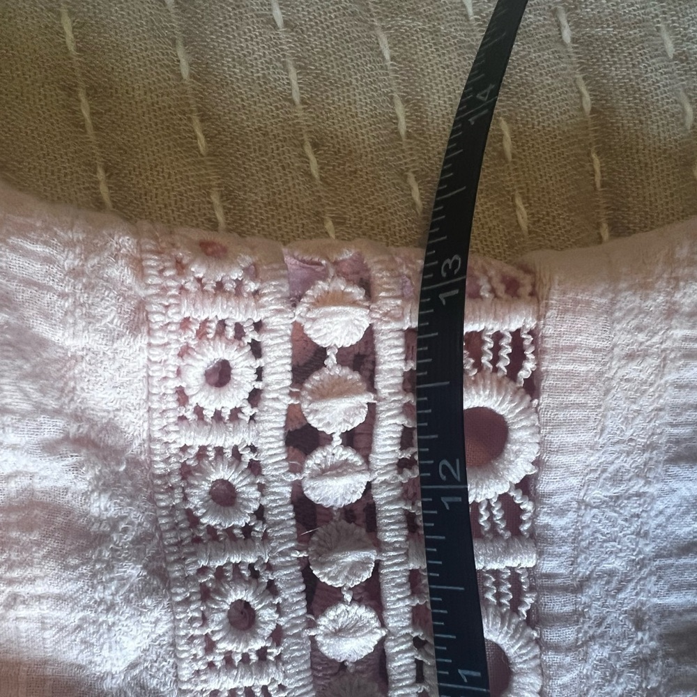 Y2K JUN & IVY Miami Allegra Pink Crochet Flutter Sleeve Dress size medium - Picture 8 of 10